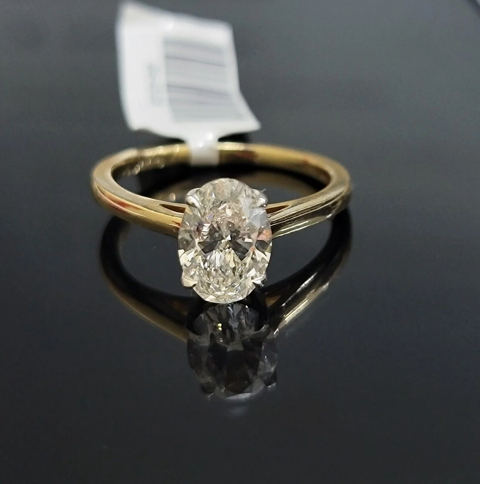 1.50 CT Diamond Solitaire 14k Gold Engagement Wedding Ladies Ring lab-created Ring Sizes 6,7,8,9,10,11 & 12 - Image 2