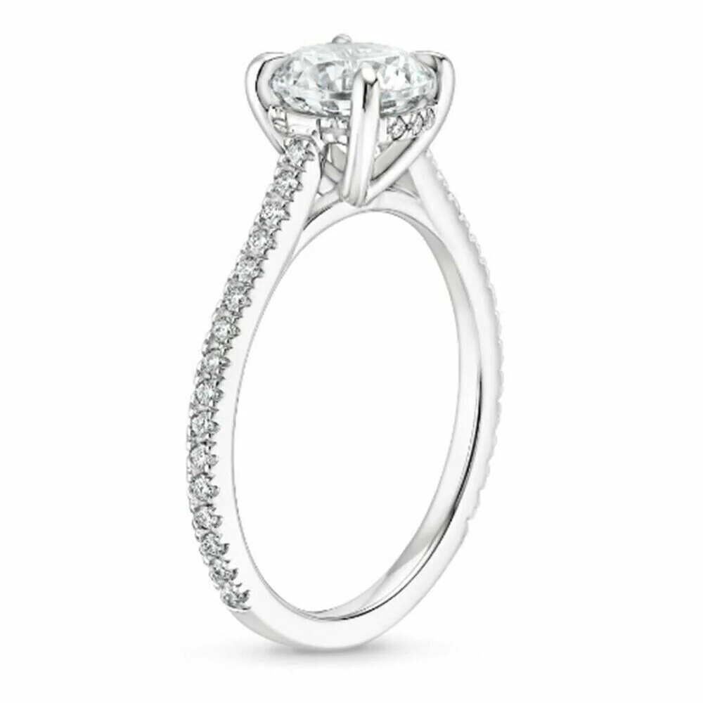 1.75 CT Diamond Solitaire 14k Gold Engagement Wedding Ladies Ring lab-created Ring Sizes 6,7,8,9,10,11 & 12 - Image 7