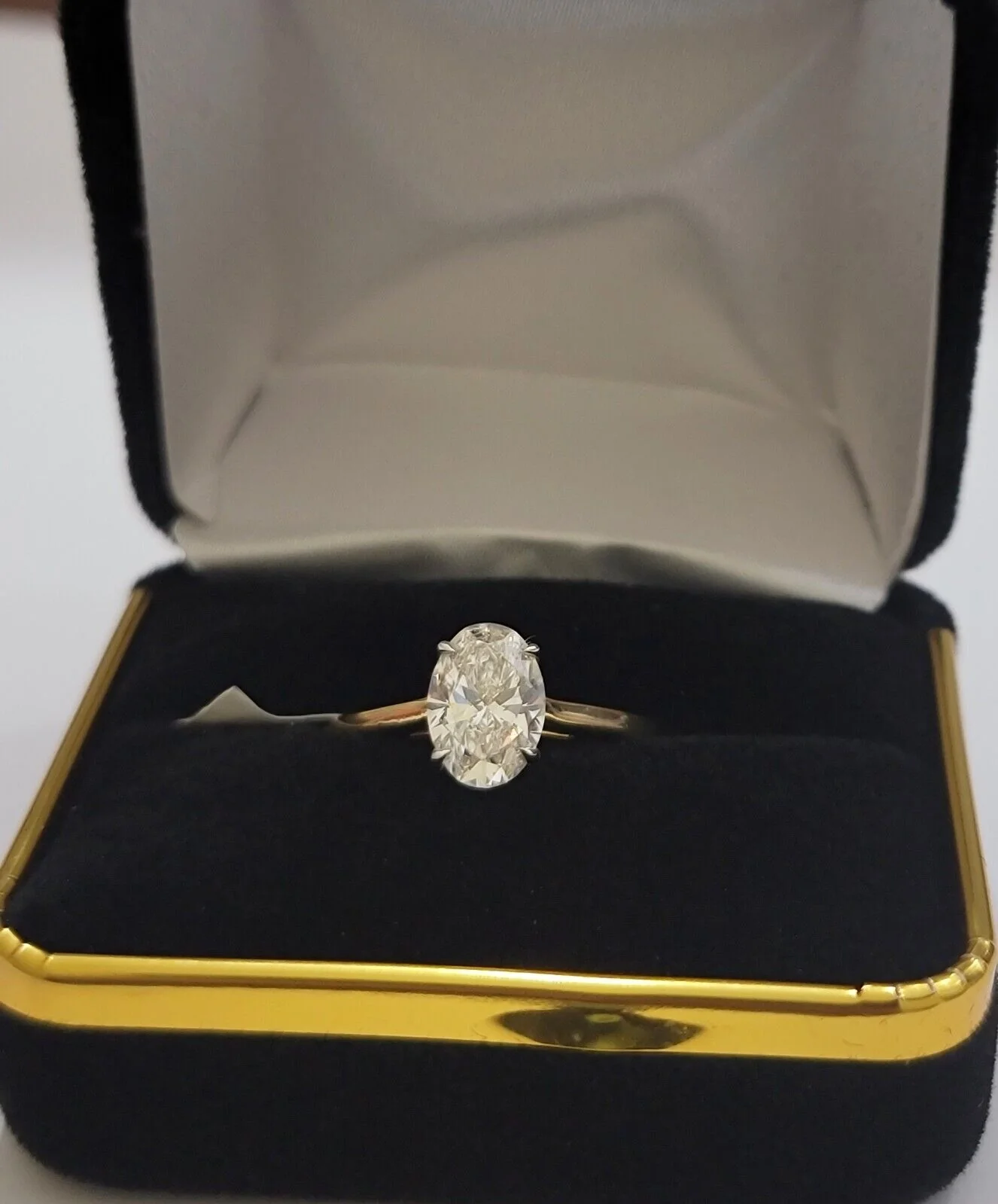 1 CT Diamond Ring Solitaire Engagement Wedding 14k Gold For Ladies , lab-created Ring Sizes 6,7,8,9,10,11 & 12 - Image 4