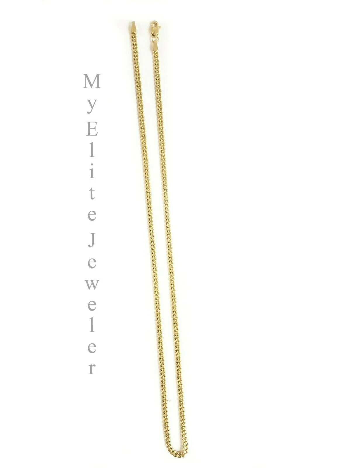 10 K Gold 3mm Chain 0.24 CT Diamond Initial T Charm Alphabet Men's Ladies Letter - Image 3