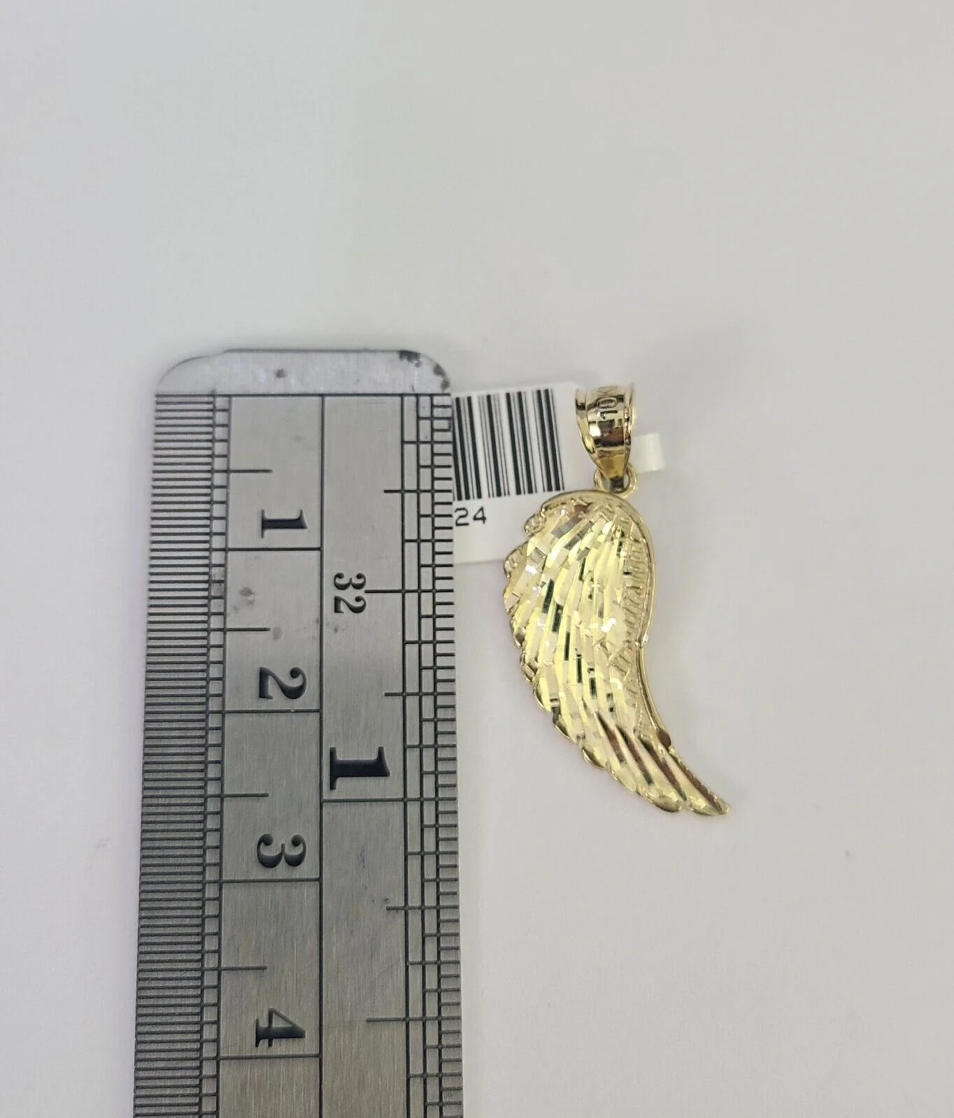 10k 2.5mm Rope Chain Angel Wings Pendant 18"-30" Yellow Gold Set Charm Necklace - Image 2