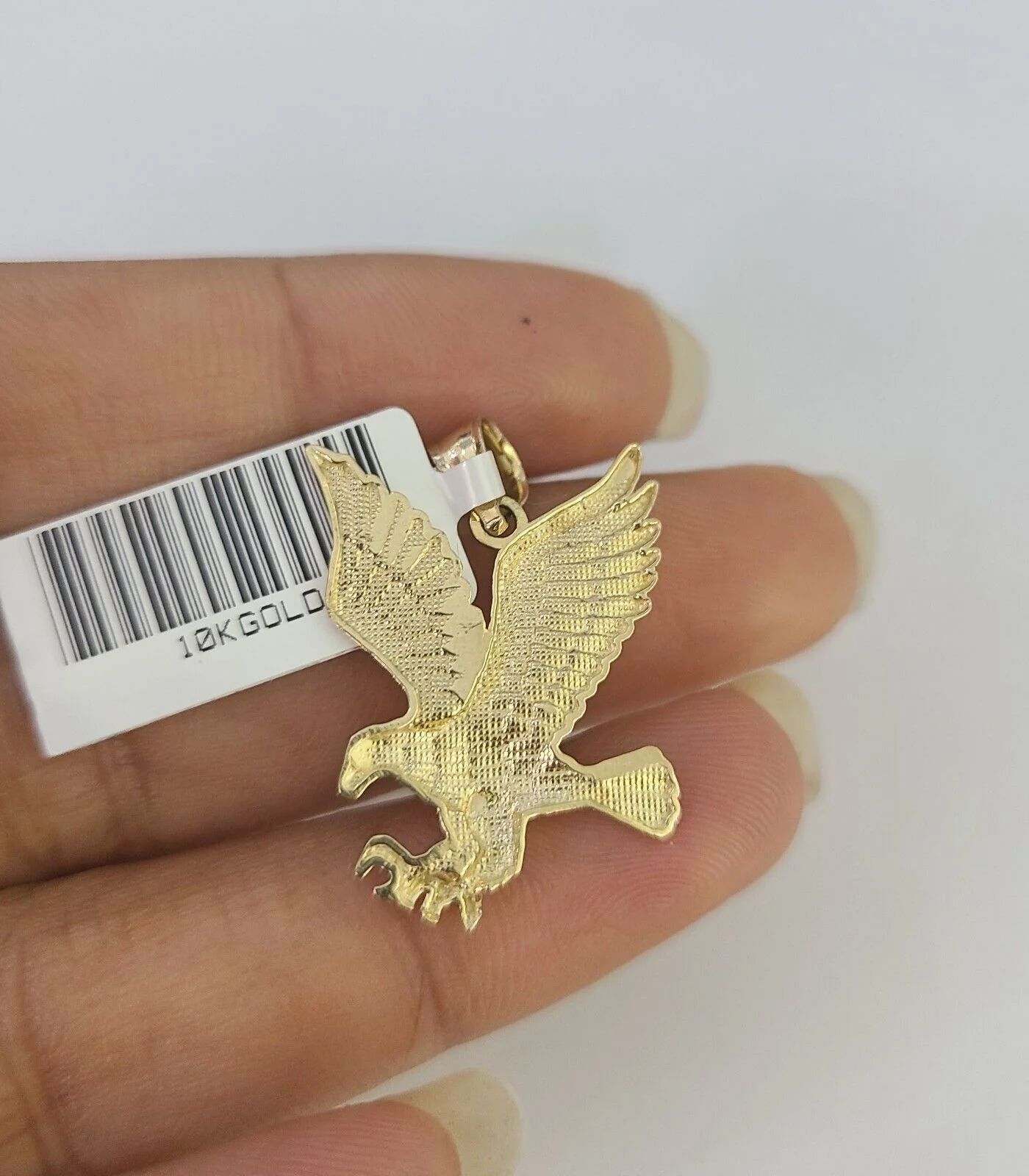 10k 2.5mm Rope Chain Eagle Pendant 18"-30" Yellow Gold Set Charm Necklace - Image 7