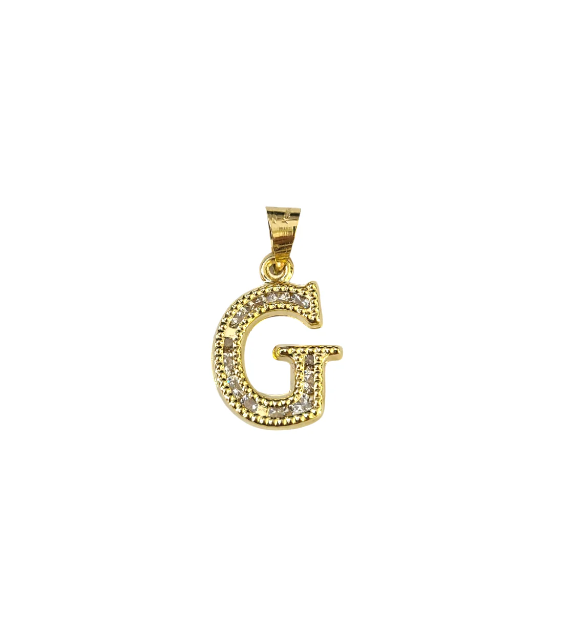 10k 2.5mm Rope Chain G Initial Alphabet Pendant 16"-28" Gold Set Charm Necklace - Image 3