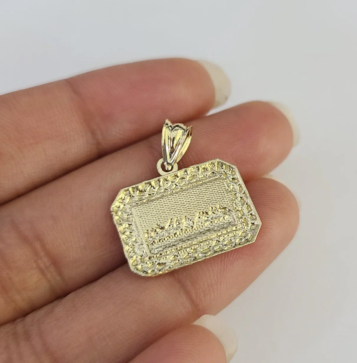 10k 2.5mm Rope Chain Last Supper Pendant Nugget 18"28" Gold Set Charm Necklace - Image 7