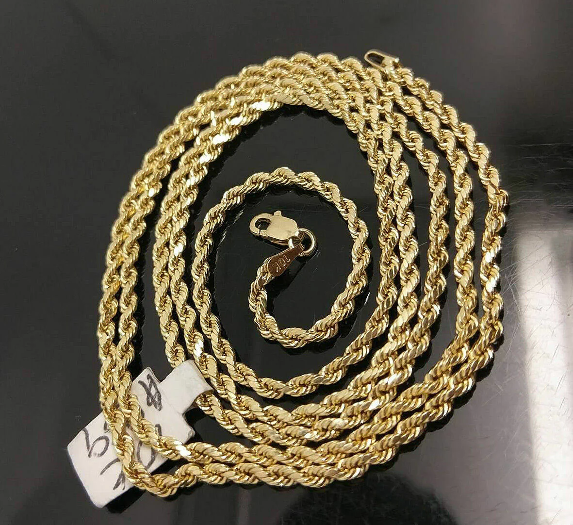 10k 2.5mm Rope Gold Last supper Charm Pendant Chain 18" 20" 22" 24" 26" - Image 4