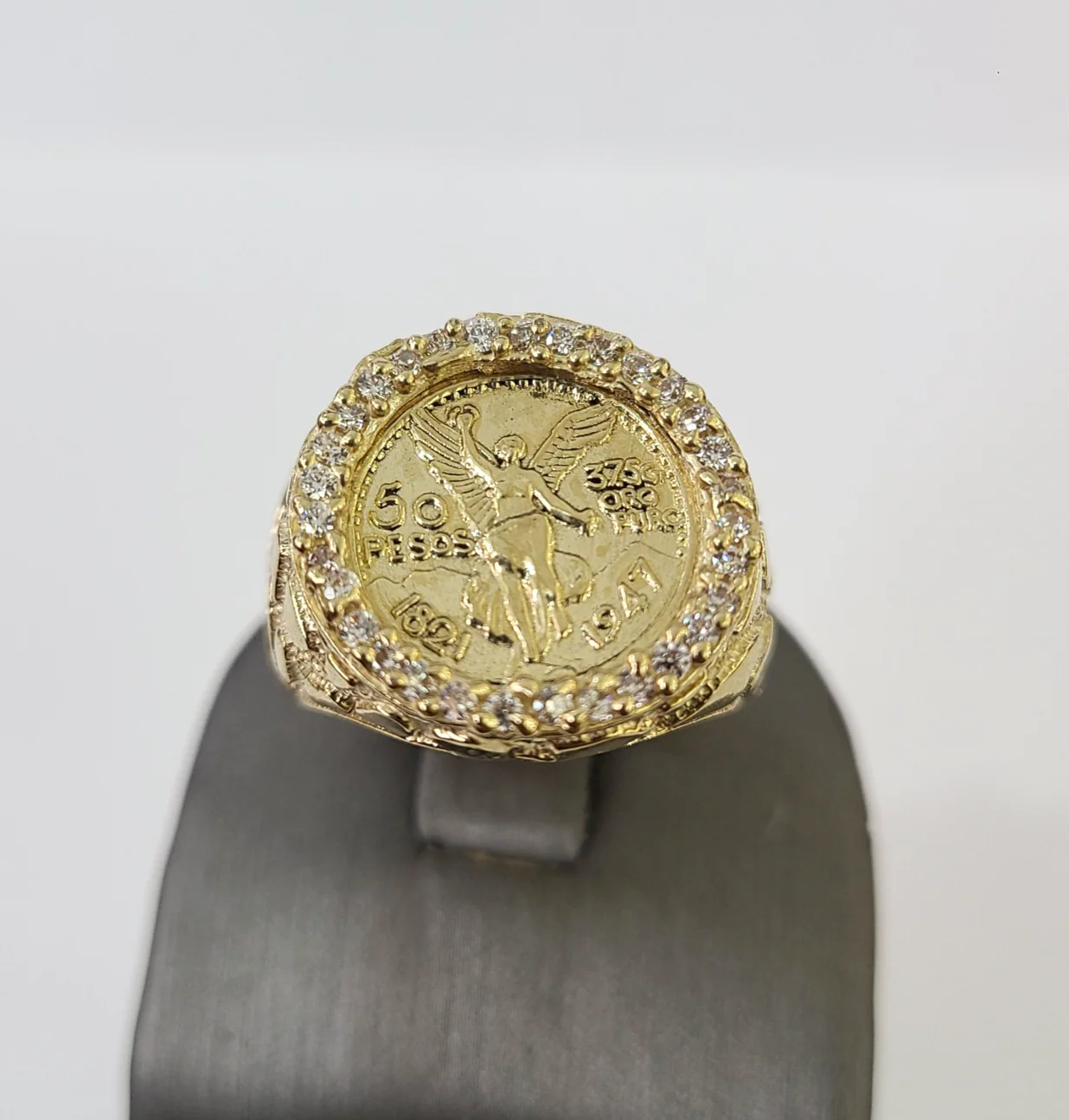 10k 50 Pesos Centenario Ring Yellow Gold Men Real Genuine All Sizes