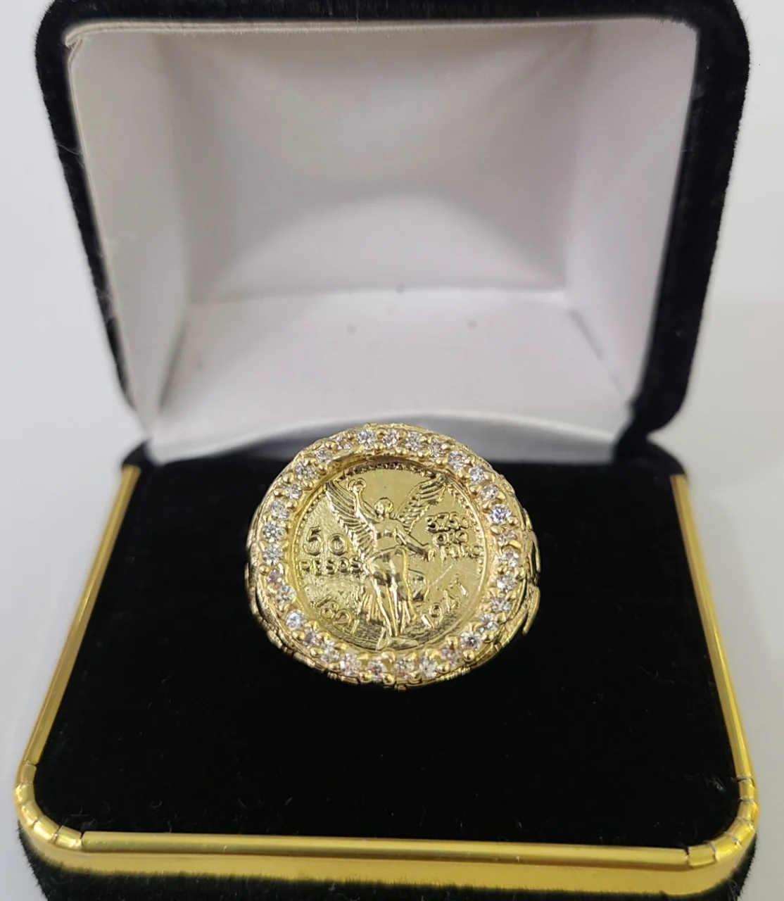 10k 50 Pesos Centenario Ring Yellow Gold Men Real Genuine All Sizes - Image 2