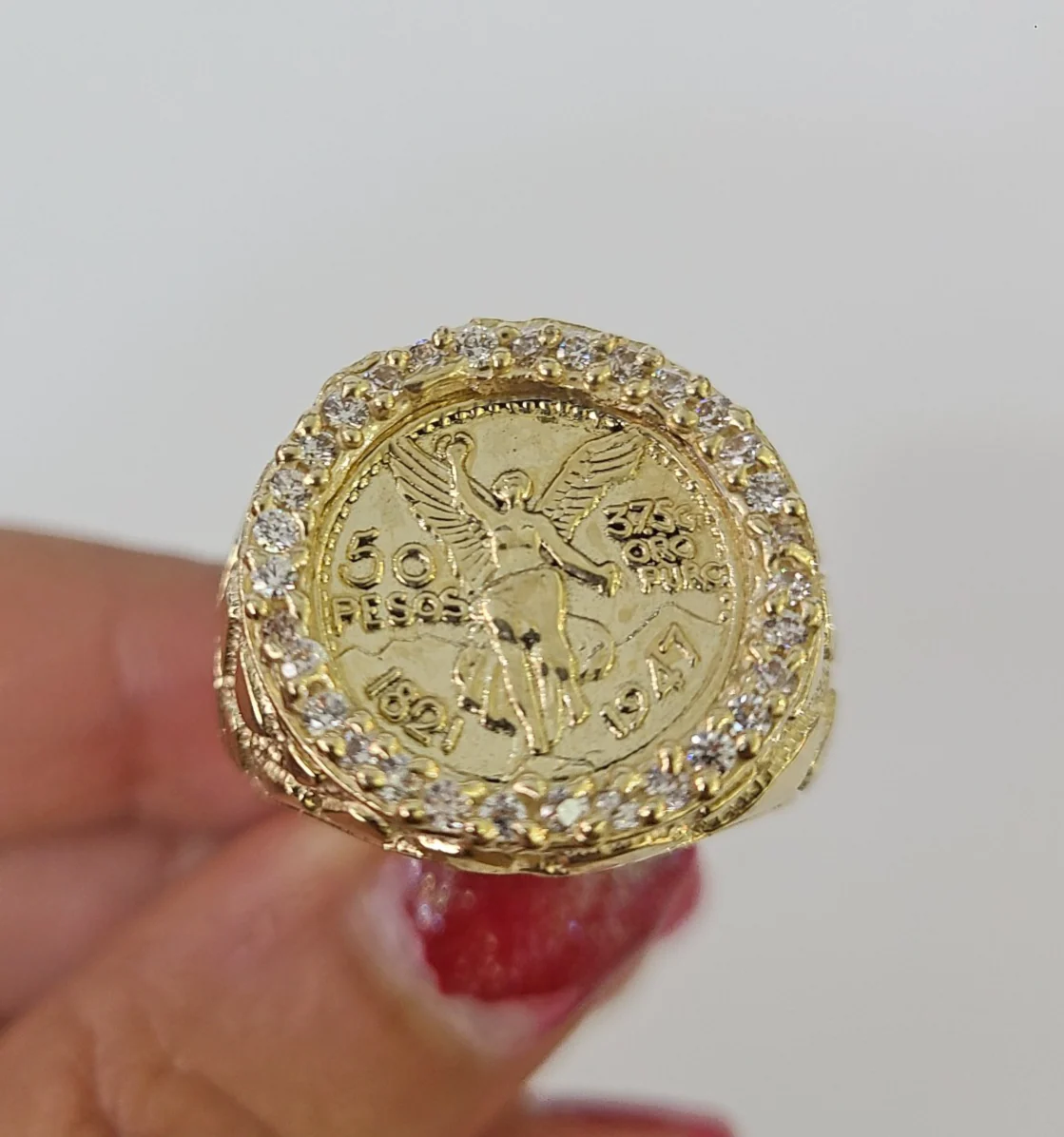 10k 50 Pesos Centenario Ring Yellow Gold Men Real Genuine All Sizes - Image 4