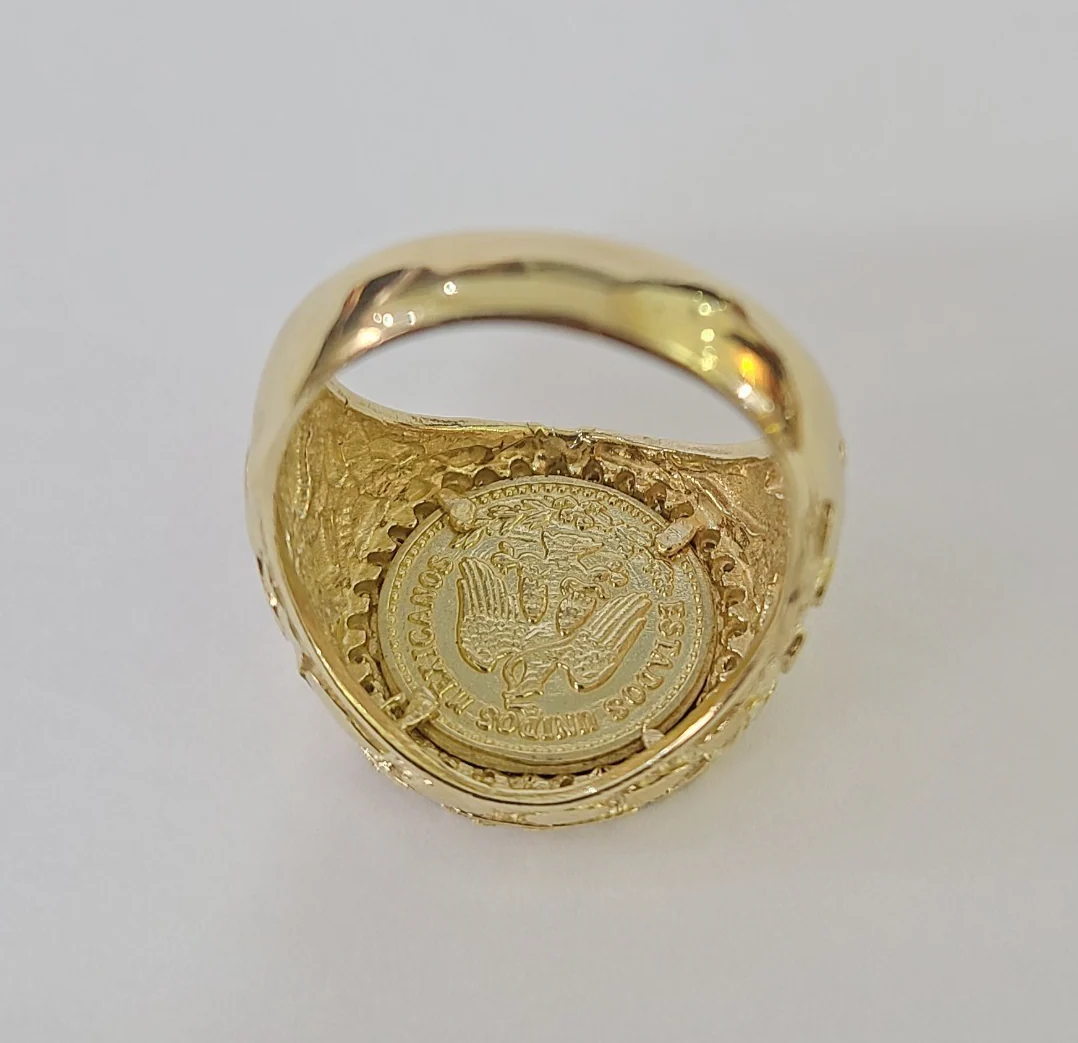 10k 50 Pesos Centenario Ring Yellow Gold Men Real Genuine All Sizes - Image 5