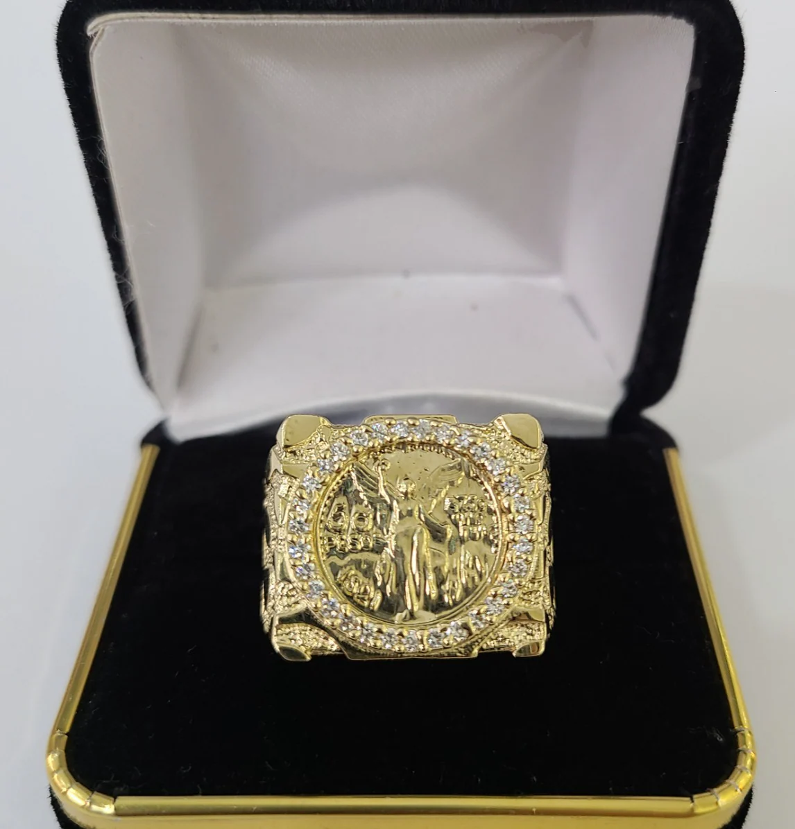 10k 50 Pesos Centenario Ring Yellow Gold Men Real Genuine All Sizes