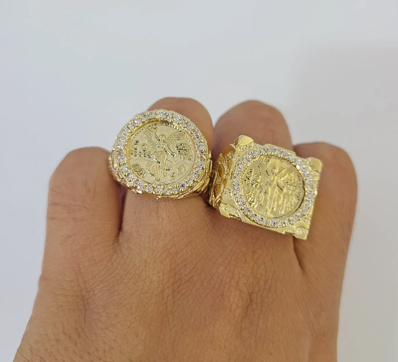 10k 50 Pesos Centenario Ring Yellow Gold Men Real Genuine All Sizes - Image 3