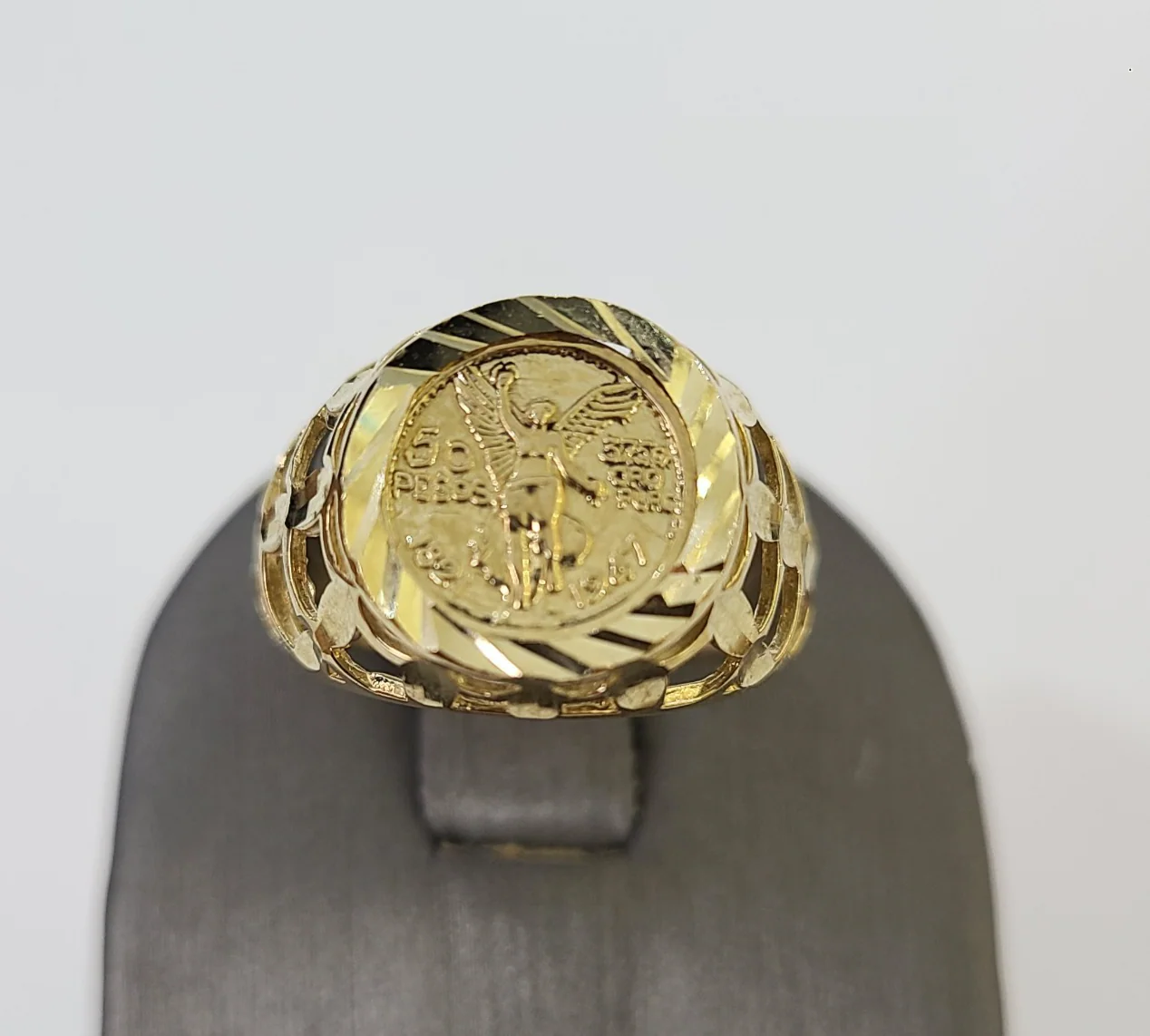 10k 50 Pesos Coin Centenario Ring Yellow Gold Men Real Genuine All Sizes - Image 3