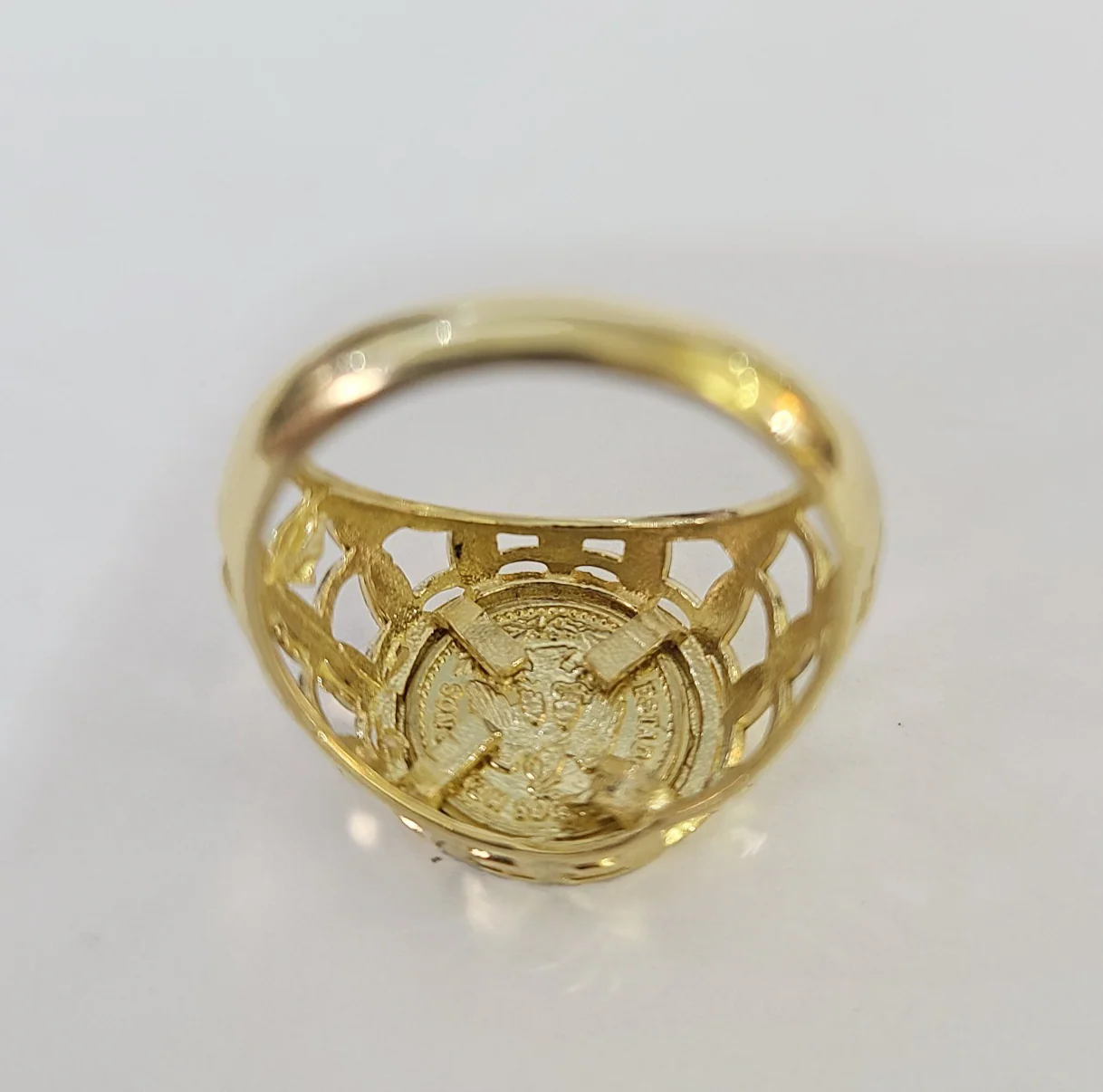 10k 50 Pesos Coin Centenario Ring Yellow Gold Men Real Genuine All Sizes - Image 4