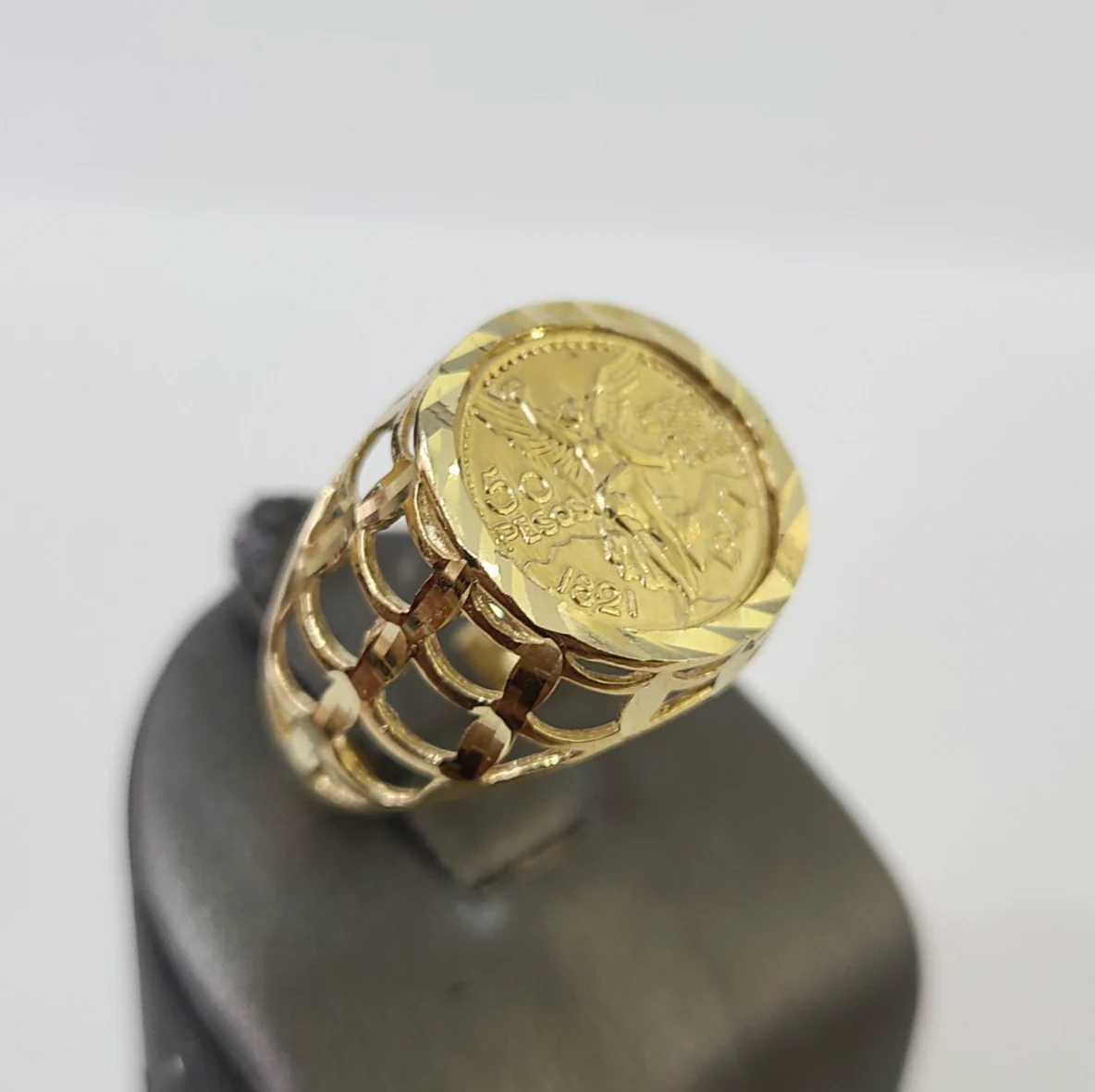 10k 50 Pesos Coin Centenario Ring Yellow Gold Men Real Genuine All Sizes - Image 3