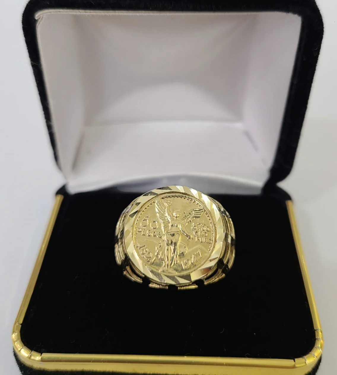 10k 50 Pesos Coin Centenario Ring Yellow Gold Men Real Genuine All Sizes - Image 4