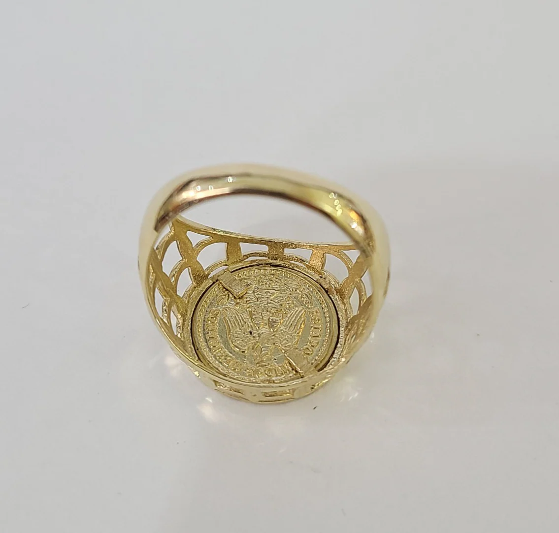 10k 50 Pesos Coin Centenario Ring Yellow Gold Men Real Genuine All Sizes - Image 6