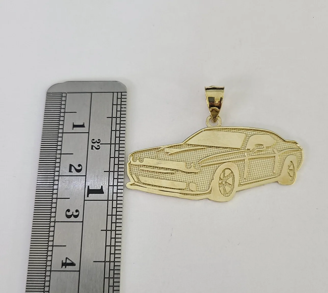 10k Car Challenger Charm Pendant REAL 10Kt Yellow Gold Genuine - Image 2