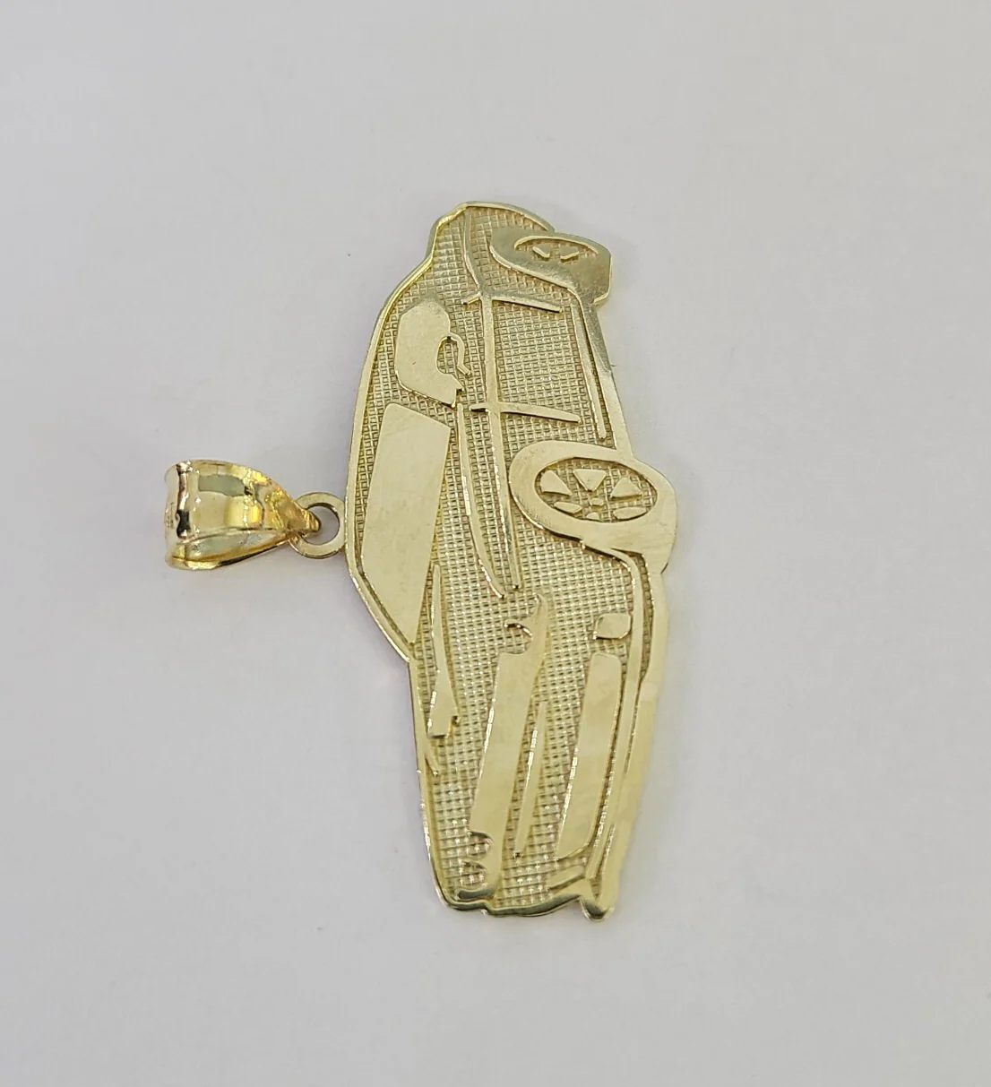 10k Car Challenger Charm Pendant REAL 10Kt Yellow Gold Genuine - Image 3