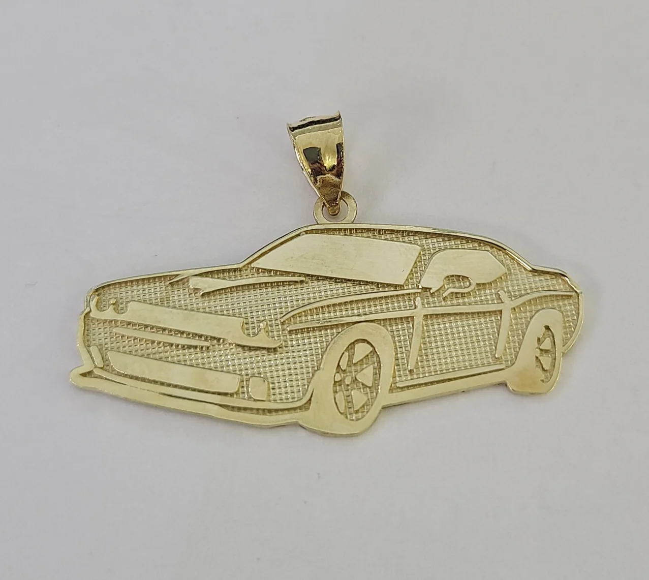 10k Car Challenger Charm Pendant REAL 10Kt Yellow Gold Genuine - Image 4