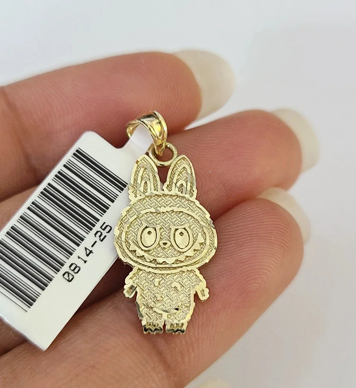 10k Cartoon Monster Charm Pendant Men Women 10kt Real Yellow Gold - Image 3
