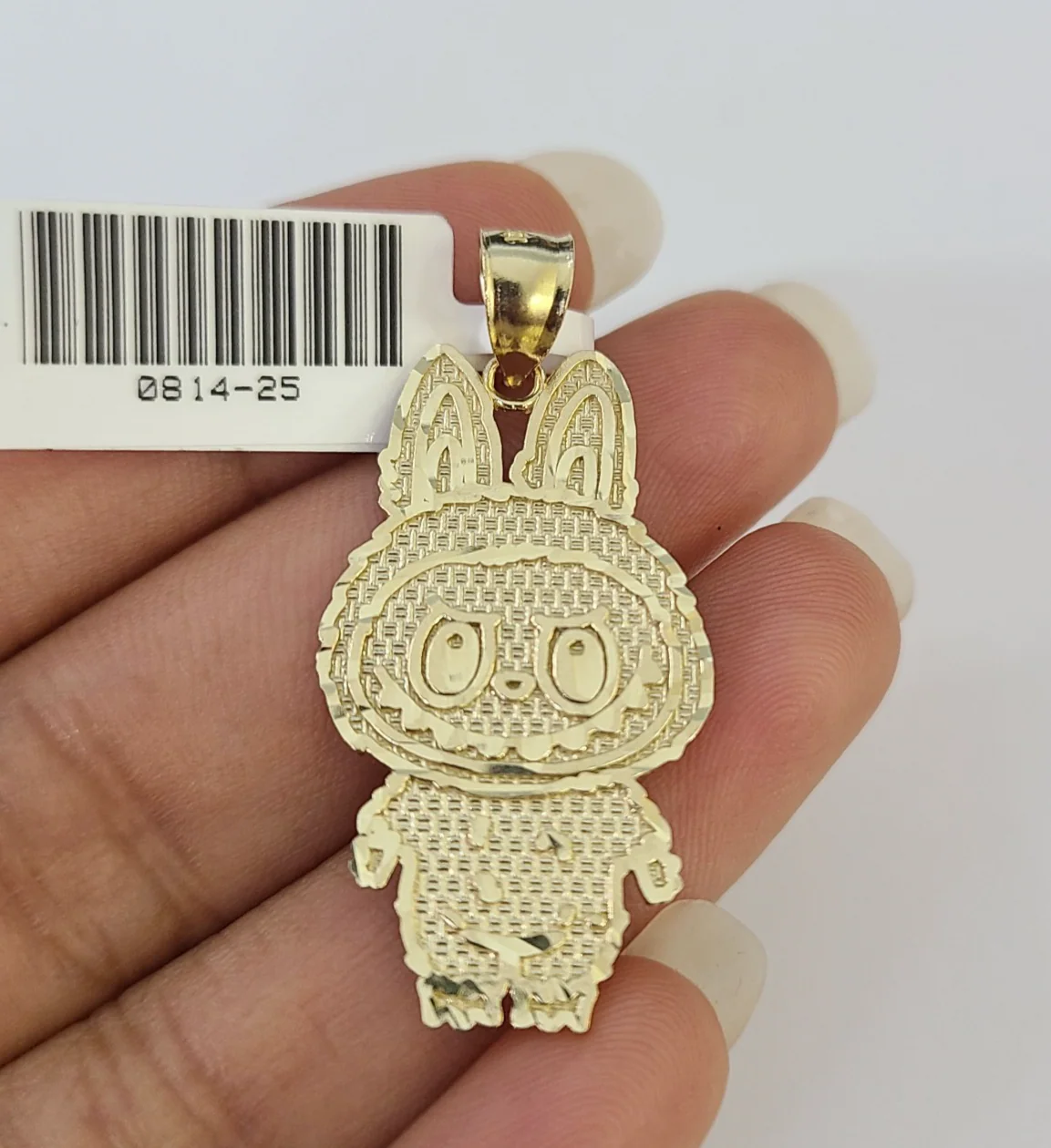 10k Cartoon Monster Ring Charm Pendant Yellow Gold Women Men Real Genuine - Image 6