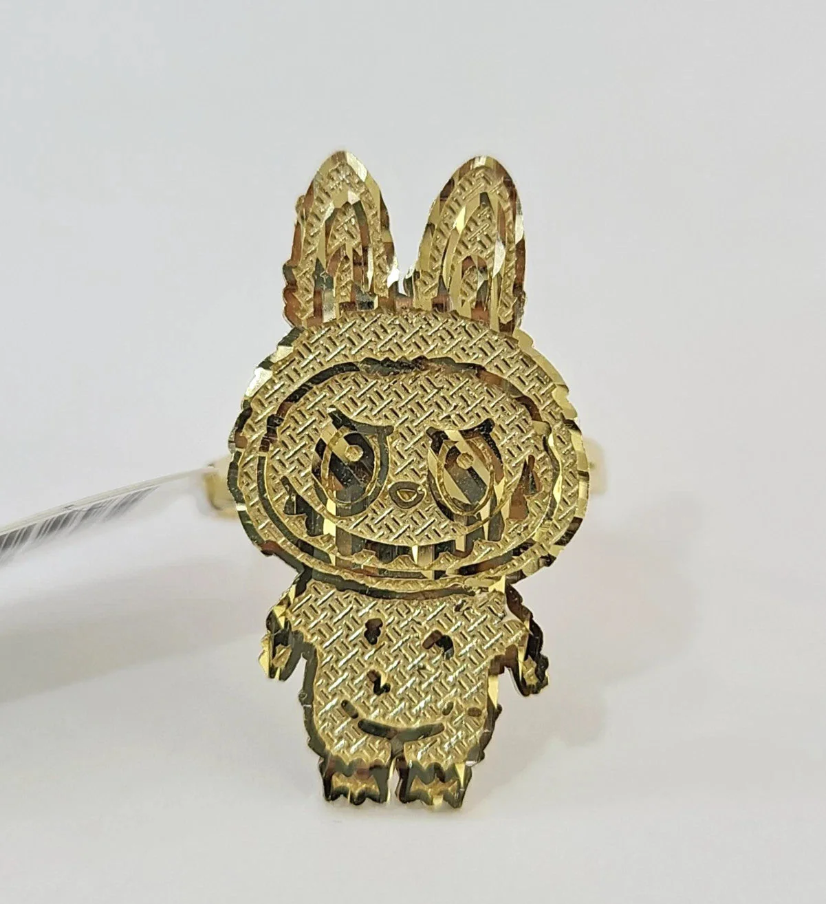 10k Cartoon Monster Ring Yellow Gold Men Women Real Genuine - Image 2
