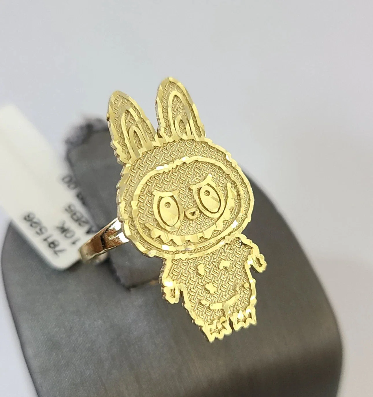 10k Cartoon Monster Ring Yellow Gold Men Women Real Genuine - Image 6