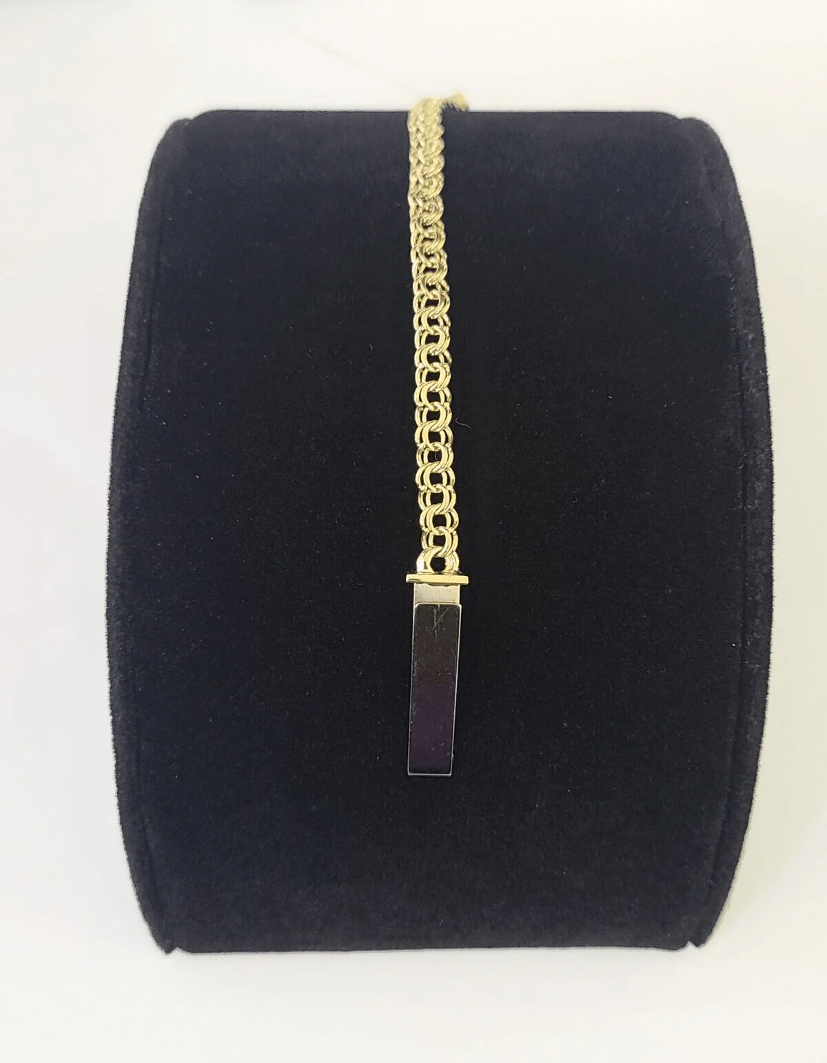10k Chino ID Bracelet Yellow Gold 5 Inches Box Lock Real 10kt Small - Image 4
