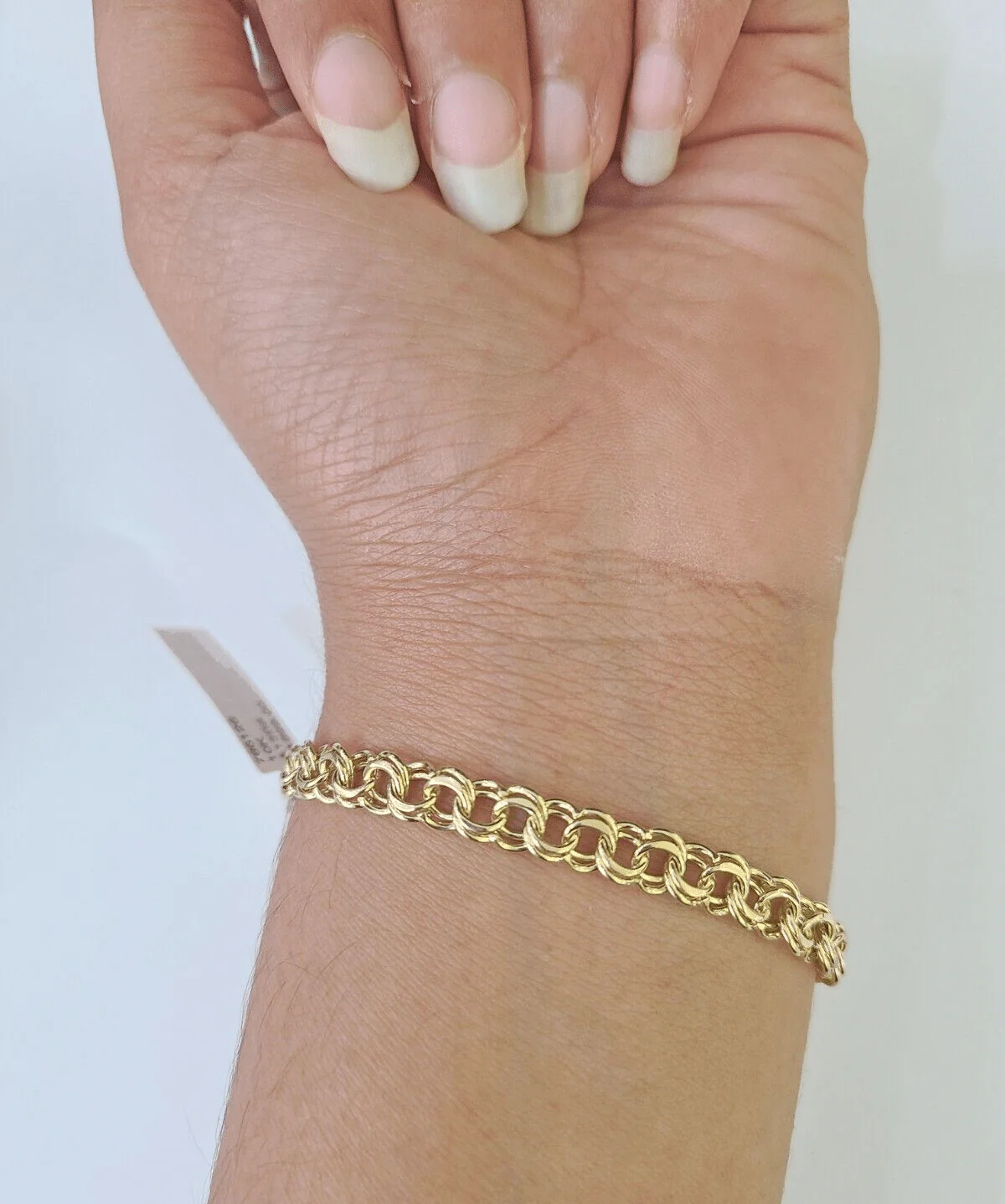10k Chino ID Bracelet Yellow Gold Box Lock Real 10kt Men Women 6" - Image 2