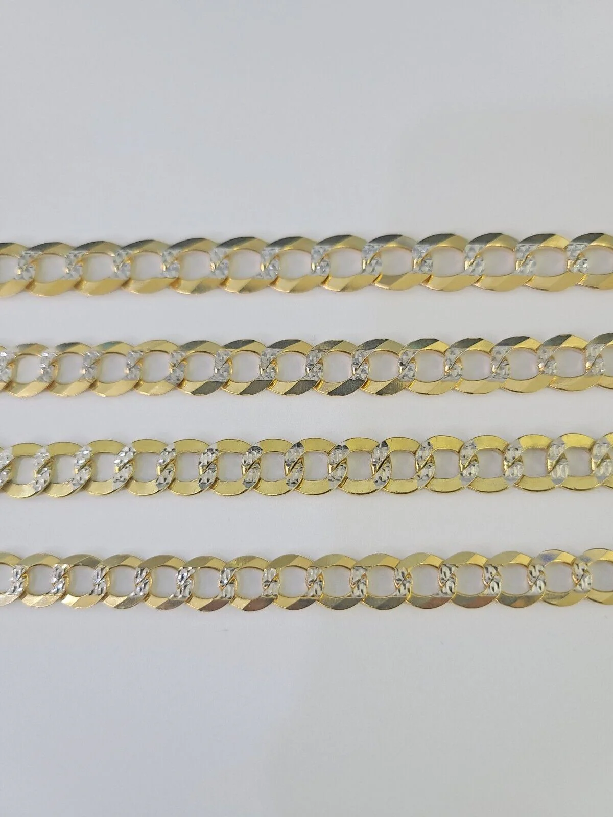 10k Cuban Curb Bracelet Gold 6mm 7mm 8mm 9mm Diamond Cuts 7" 7.5" 8" 8.5" 9" - Image 3