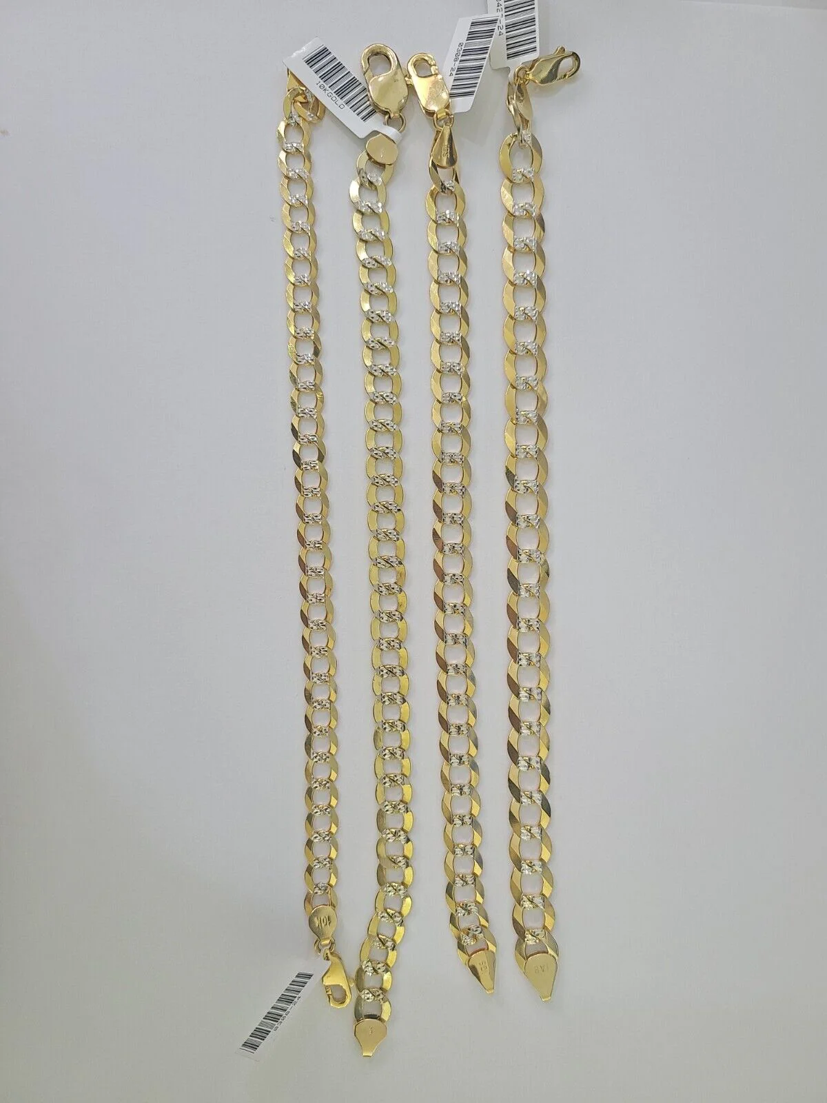 10k Cuban Curb Bracelet Gold 6mm 7mm 8mm 9mm Diamond Cuts 7" 7.5" 8" 8.5" 9" - Image 6