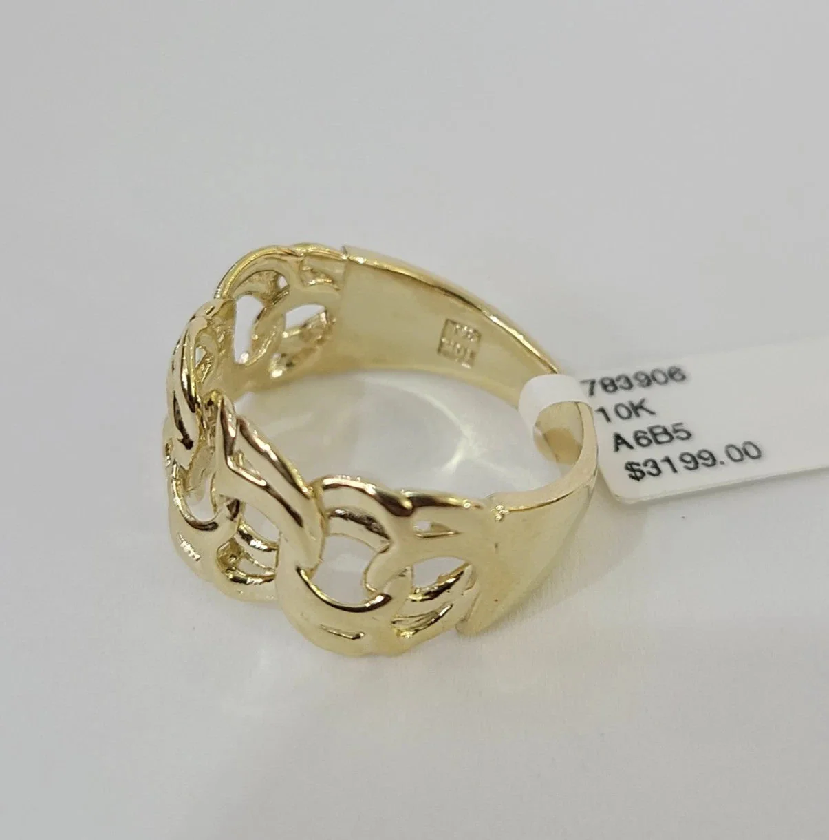 10k Cuban Curb Ring Yellow Gold Women Men Real Genuine 10Kt - Image 2