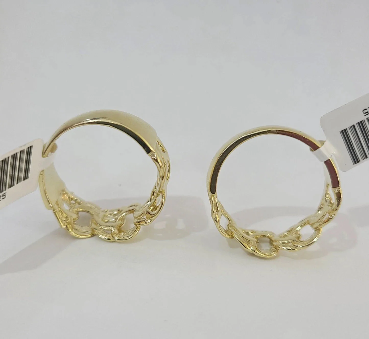 10k Cuban Link Ring Yellow Gold Women Men Real Genuine - Image 4