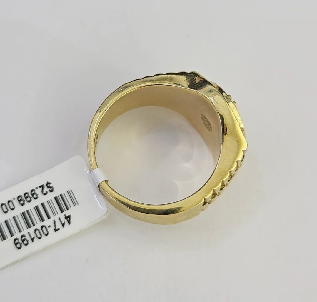 10k Dollar Ring Casual Band Yellow Gold Genuine Brand New Religious All Sizes - Image 3