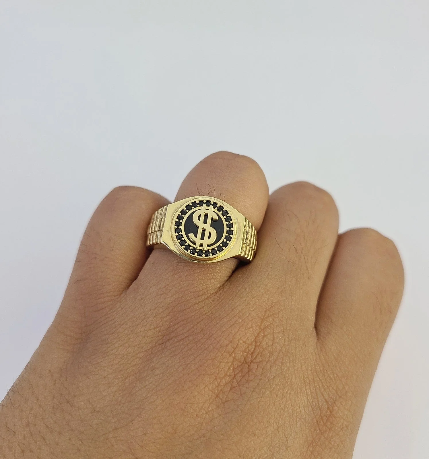 10k Dollar Ring Casual Band Yellow Gold Genuine Brand New Religious All Sizes - Image 7