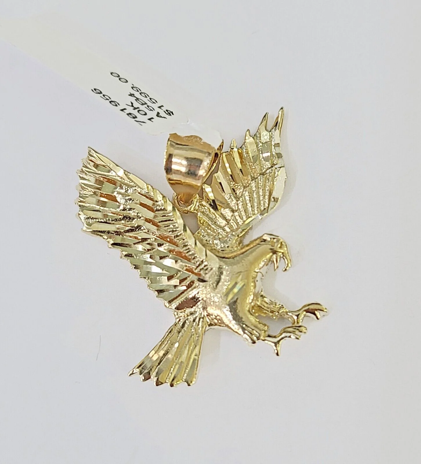 10K Eagle Pendant SET 3mm 26'' and 3mm Rope Chain Anchor Pendant Set 26" - Image 3