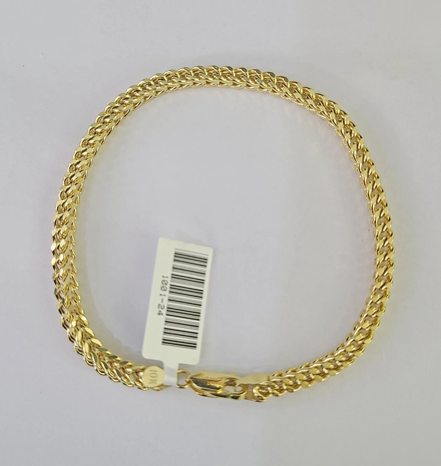10k Franco Bracelet 4mm 8" Inch Yellow Gold Men Women Link Real 10kt - Image 2