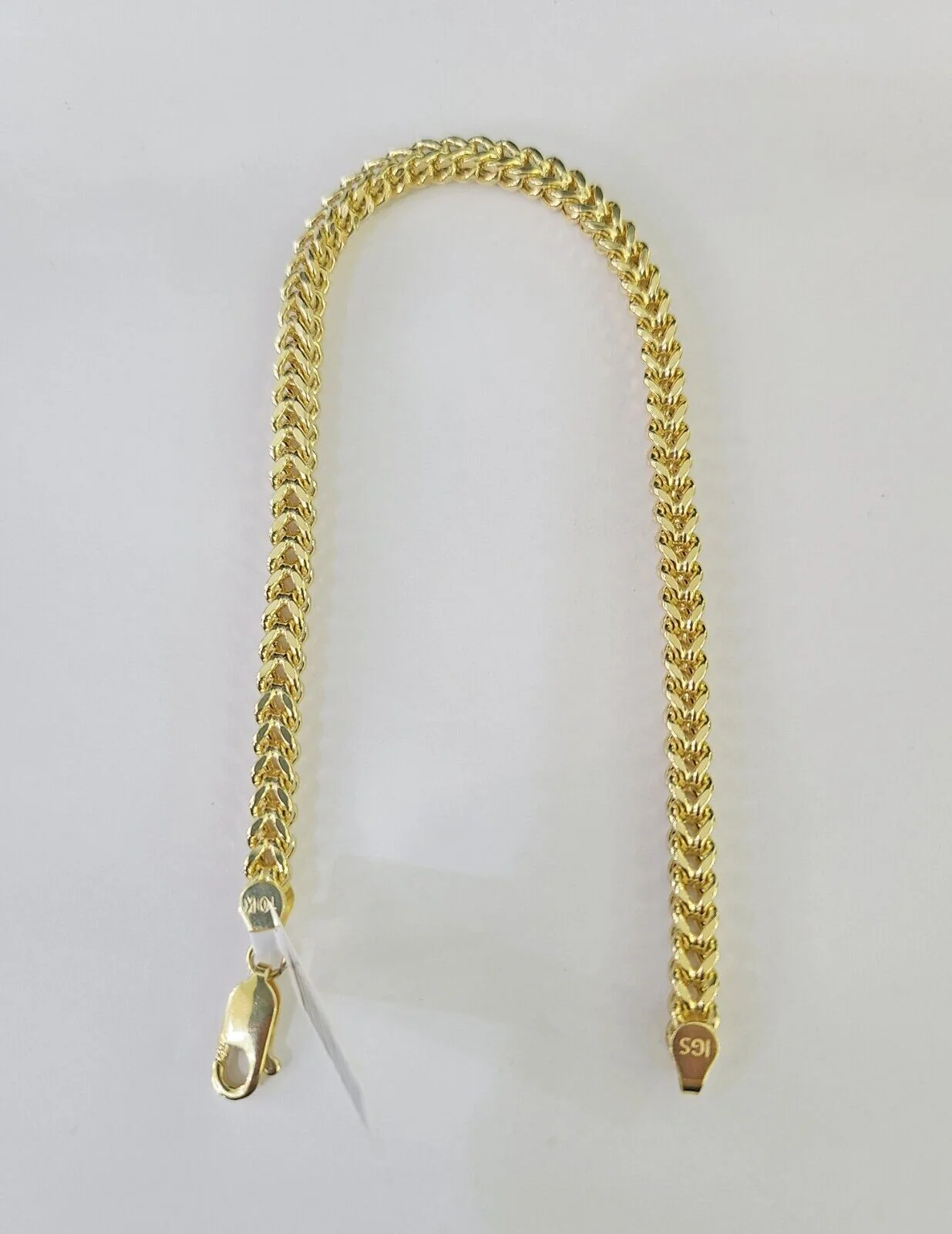 10k Franco Bracelet 4mm 8" Inch Yellow Gold Men Women Link Real 10kt - Image 4