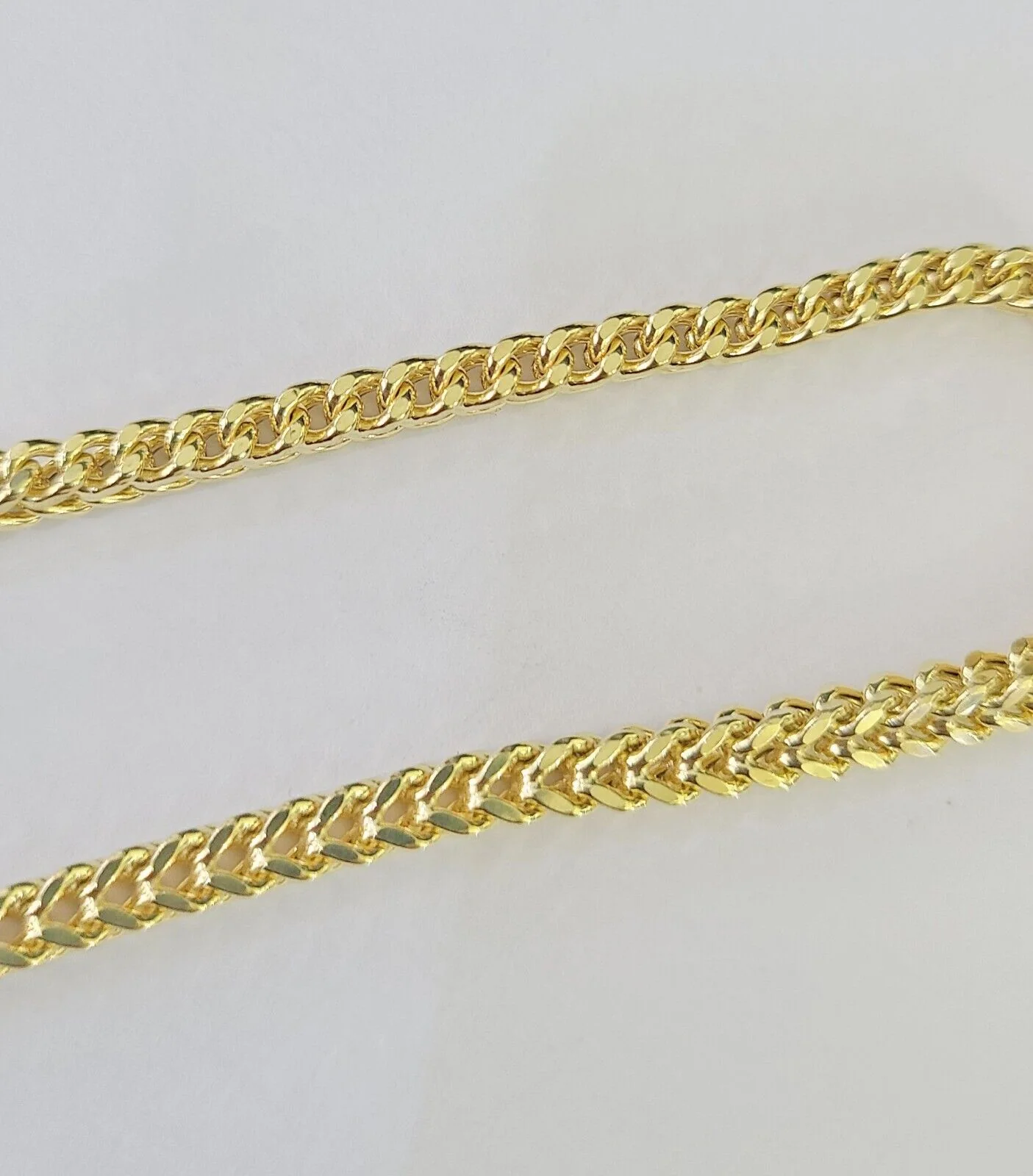 10k Franco Bracelet 4mm 8" Inch Yellow Gold Men Women Link Real 10kt - Image 6
