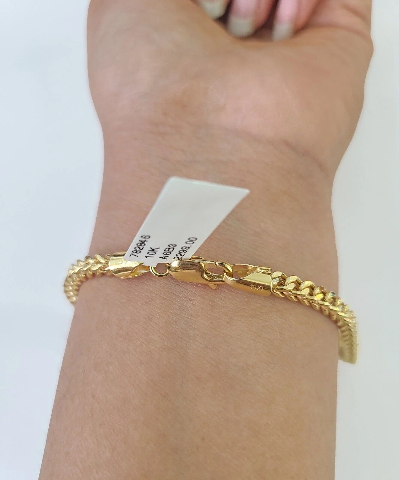 10k  Franco Bracelet 4mm 9" Inch Yellow Gold Men Women Link Real 10kt - Image 2