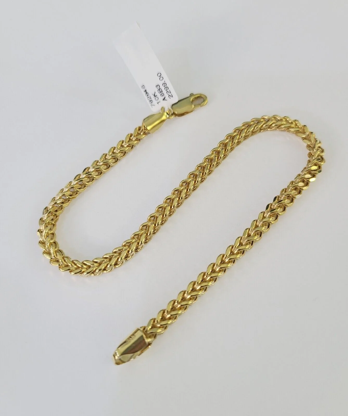 10k  Franco Bracelet 4mm 9" Inch Yellow Gold Men Women Link Real 10kt - Image 5