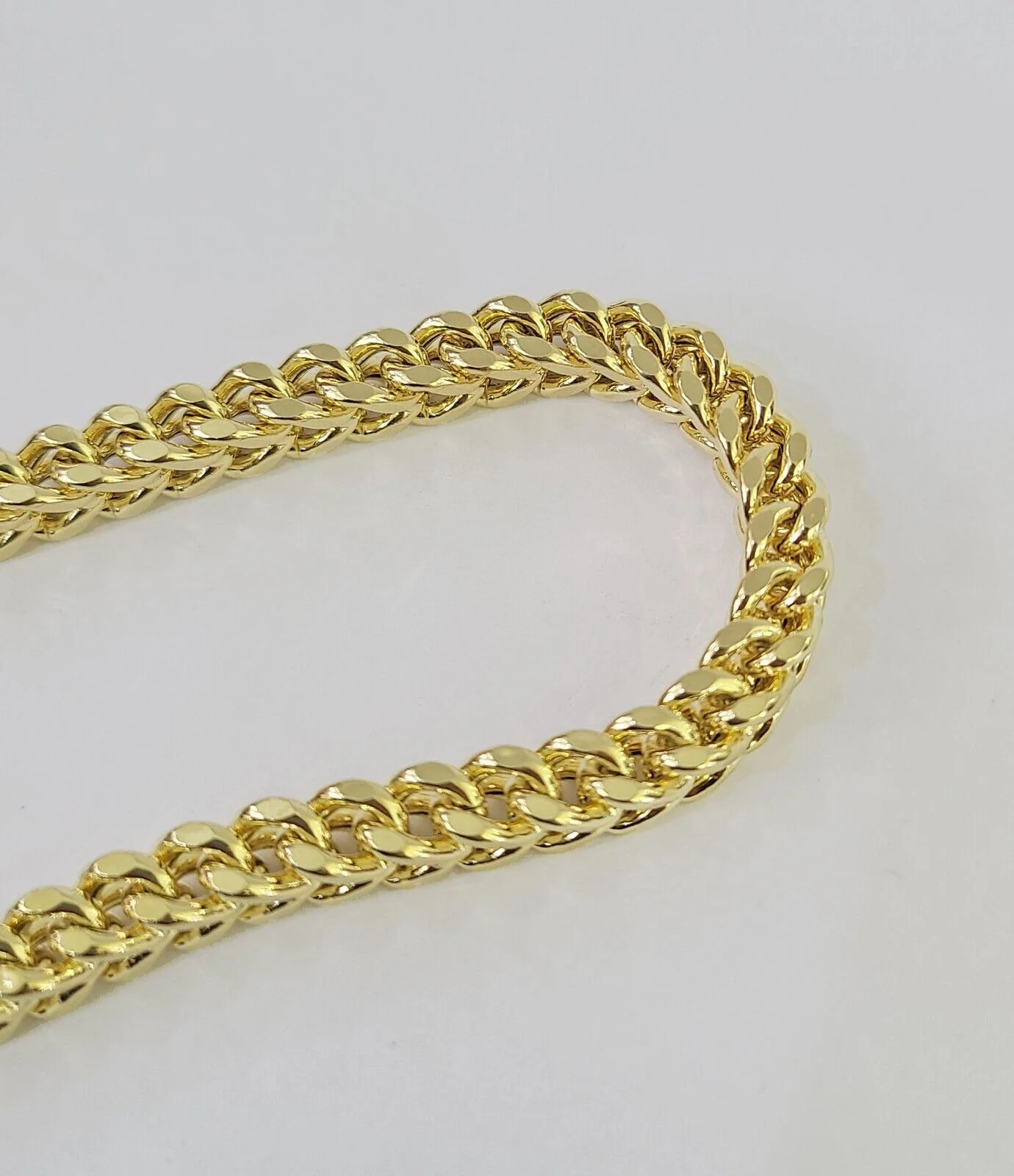 10k Franco Bracelet 8mm 8" Inch Yellow Gold Men Women Link Real 10kt - Image 3
