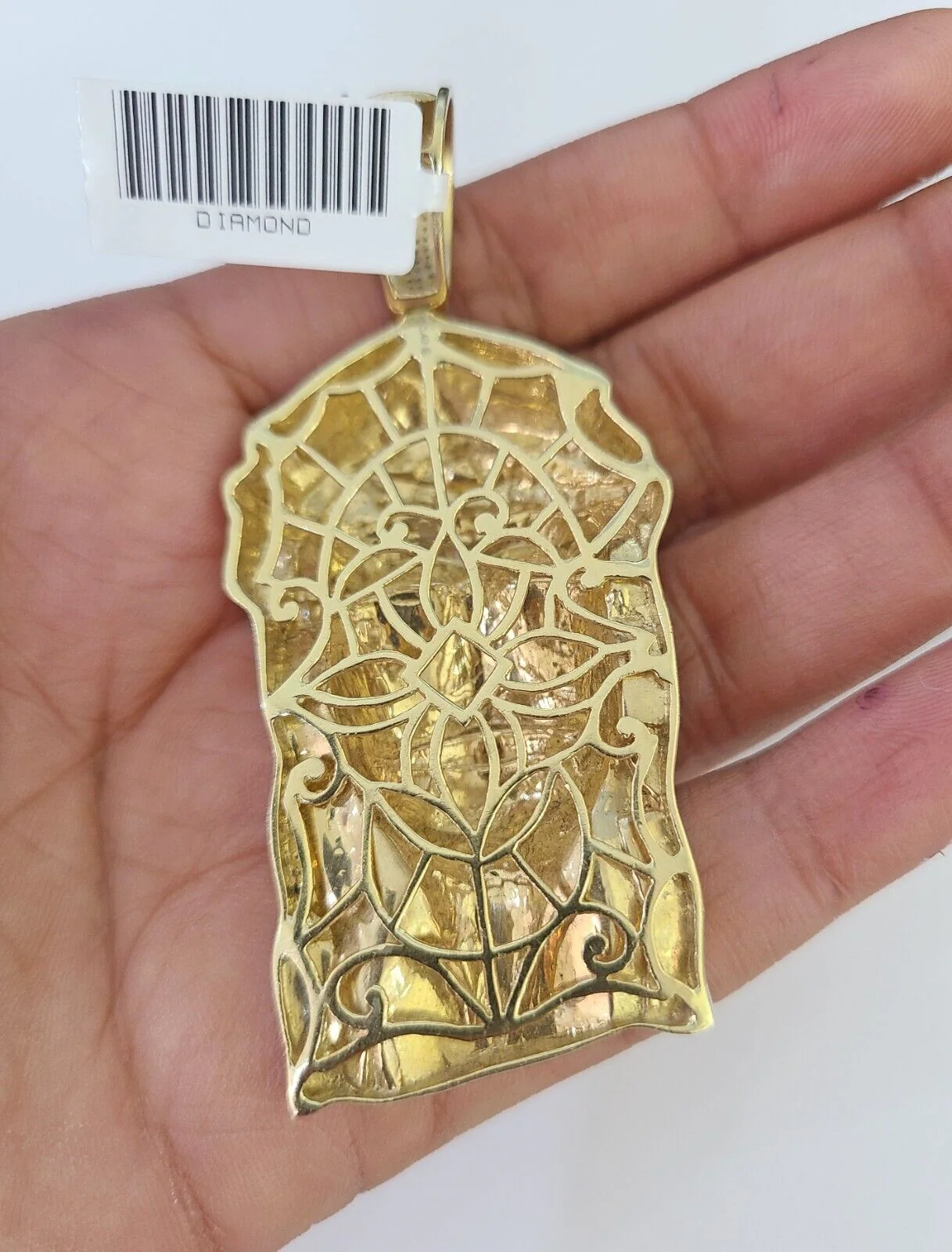 10K Franco Chain Diamond Jesus Head Pendant Charm Necklace 20"-28" 4mm Gold SET - Image 6