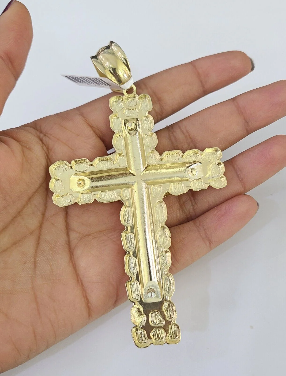 10K Franco Chain Jesus Cross Pendant Charm Necklace 20"-26" 5mm Gold Yellow SET - Image 7