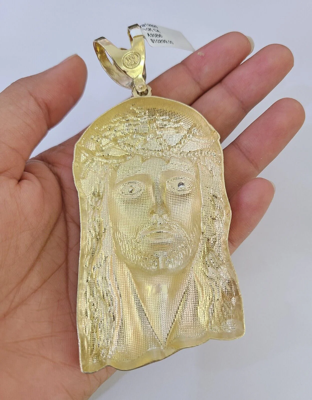 10K Franco Chain Jesus Head Pendant Charm Necklace 20"-26" 5mm Gold Yellow SET - Image 6