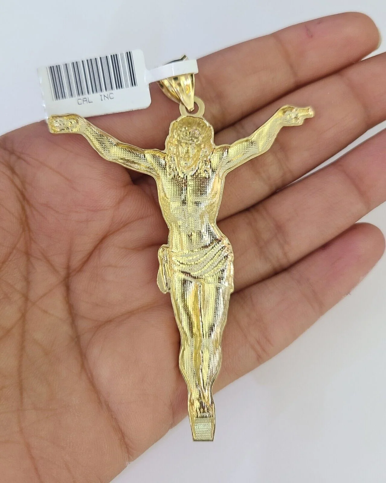 10K Franco Chain Jesus Pendant Charm Necklace 20"-28" 4mm Gold SET Yellow - Image 7
