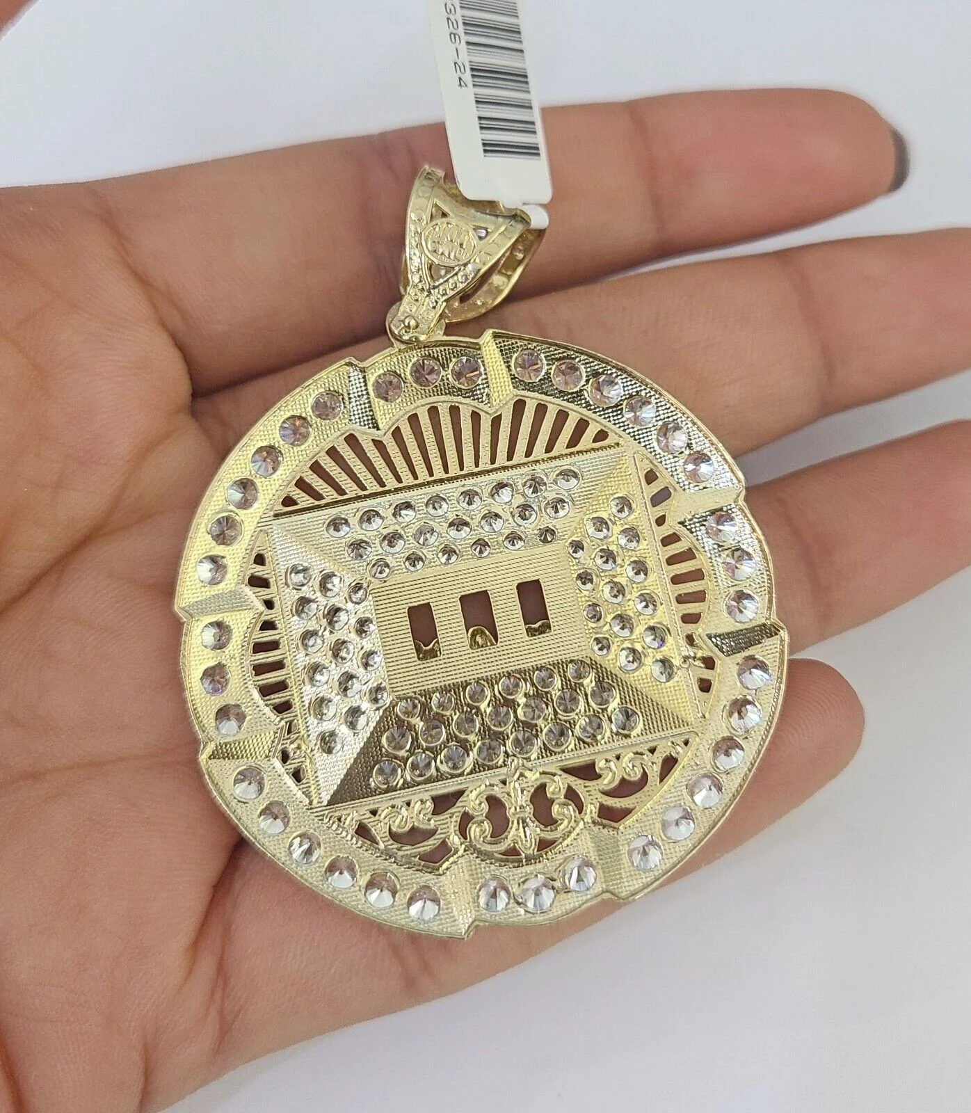 10K Franco Chain Last Supper Pendant Charm Necklace 20"-26" 5mm Gold SET Yellow - Image 7