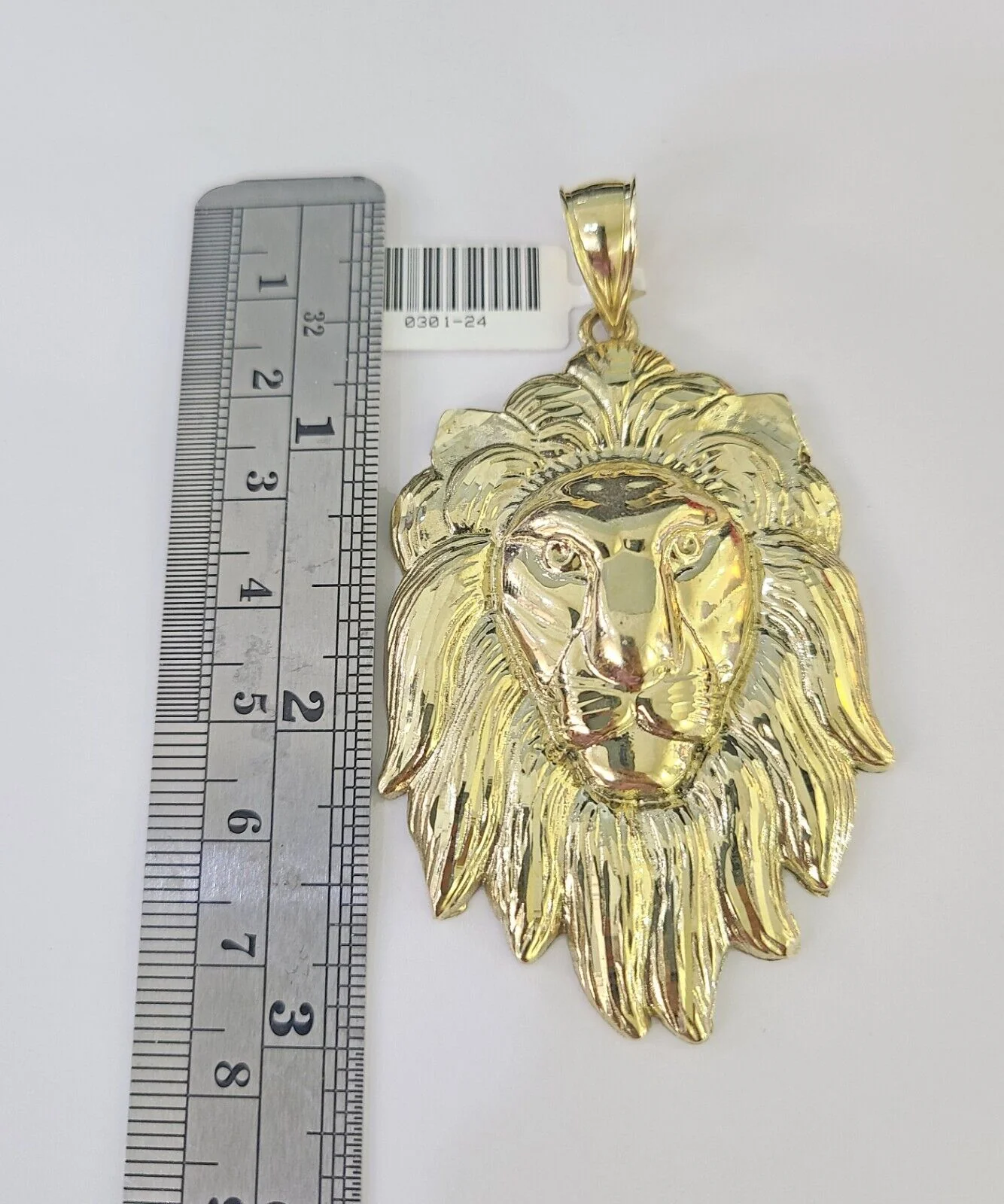 10K Franco Chain Lion Pendant Charm Necklace 20"-28" 4mm Gold SET Yellow - Image 2