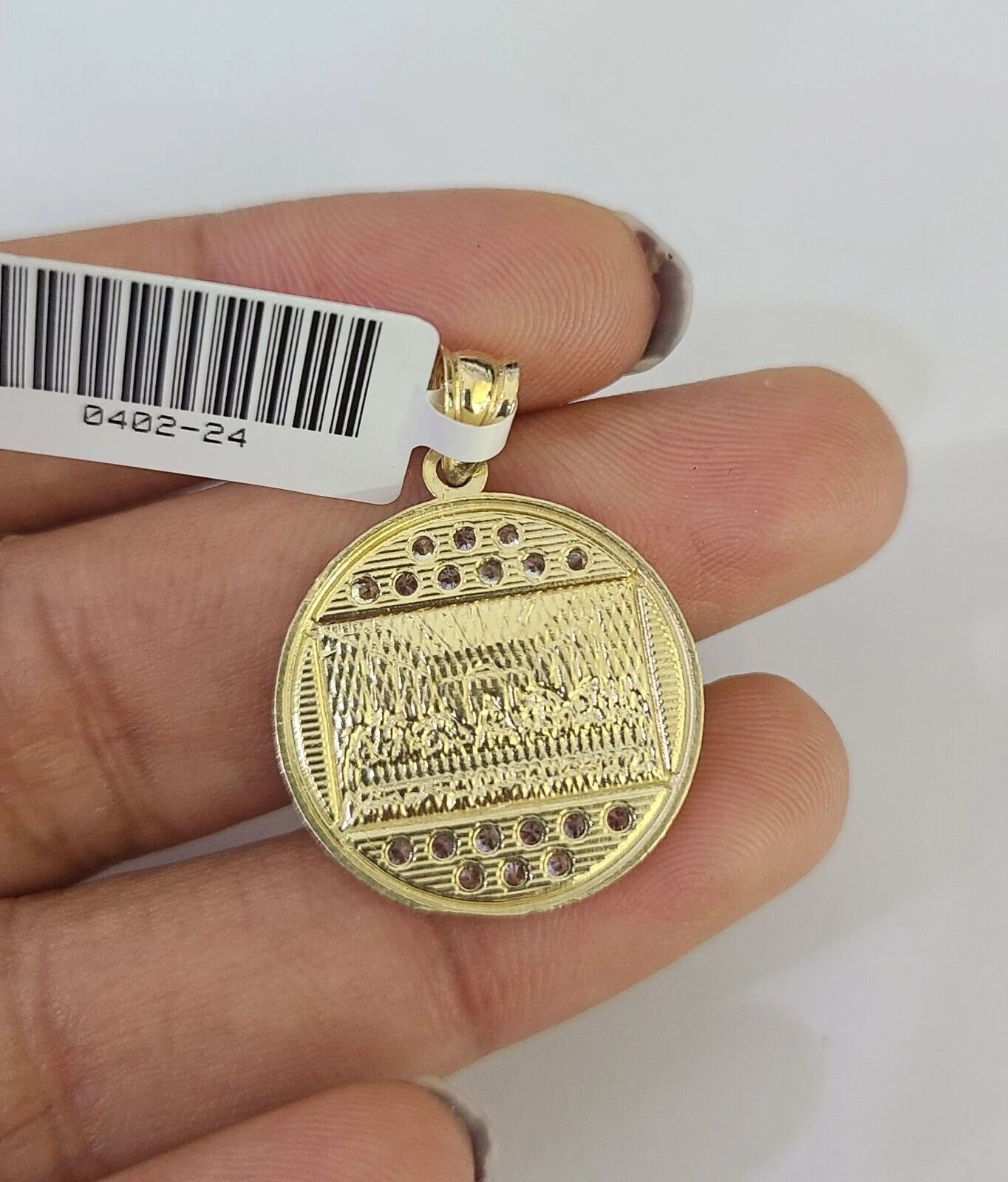10K Franco Chain Last Supper  Pendant Charm Necklace 16"-24" 2mm Gold SET - Image 7