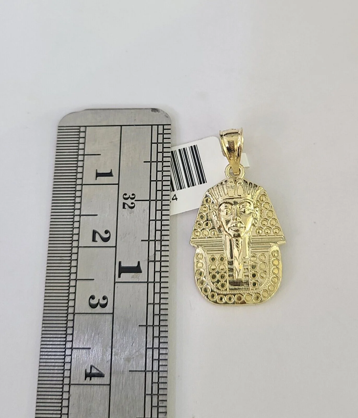 10K Franco Chain Pharaoh Pendant Charm Necklace 16"-24" 2mm Gold SET Yellow - Image 2